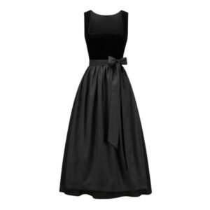 Perfect Black samt Velvet Dirndl Dress 0010